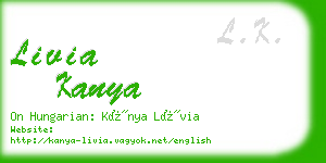 livia kanya business card